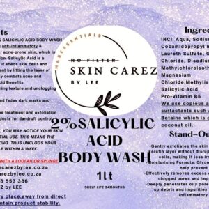EXFOLIATING 2% SALICYLIC BODY WASH 1lt